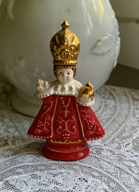 プラハの王冠の幼子イエス像3,4 : スペイン・バルセロナ・アンティーク