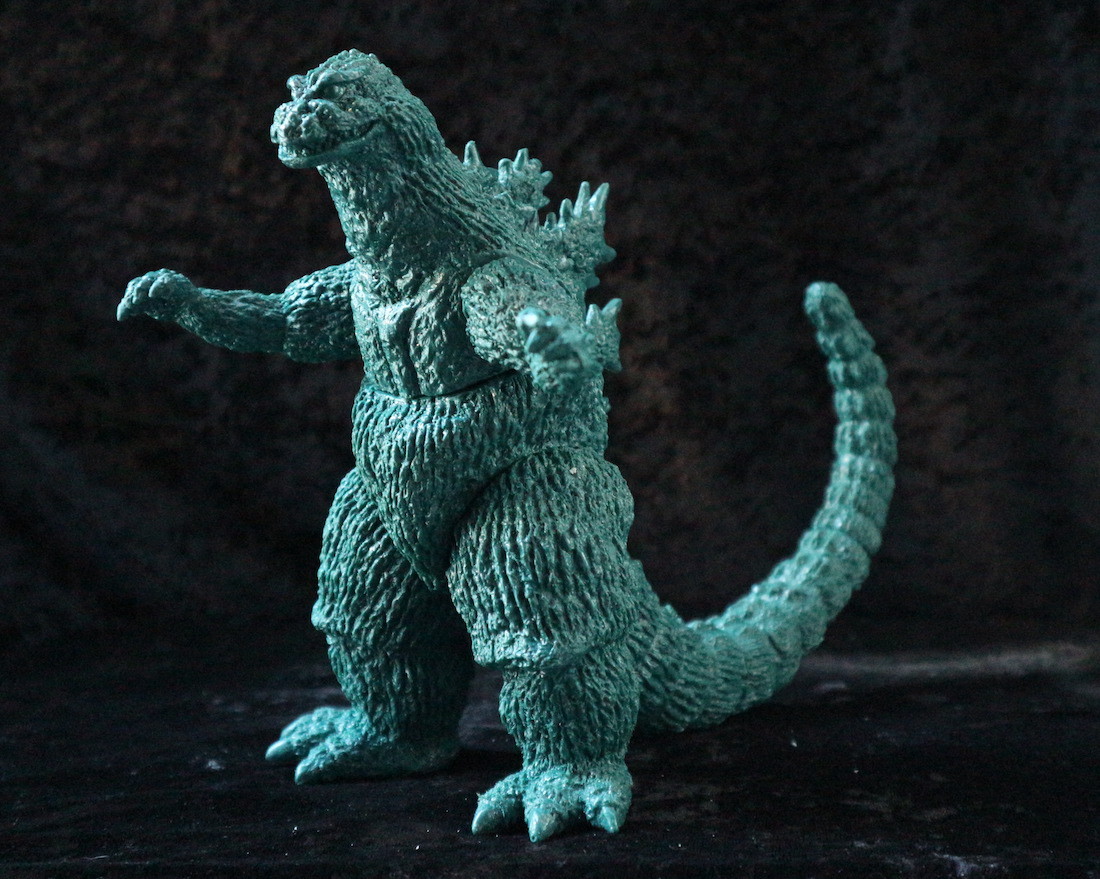 ゴジラ（1962）ソフビキット 深緑バージョン : てんつく工芸作品集
