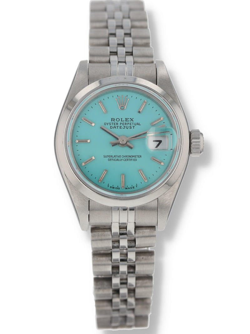 39116: Rolex Ladies Datejust, Custom Color Dial, Box and Papers
