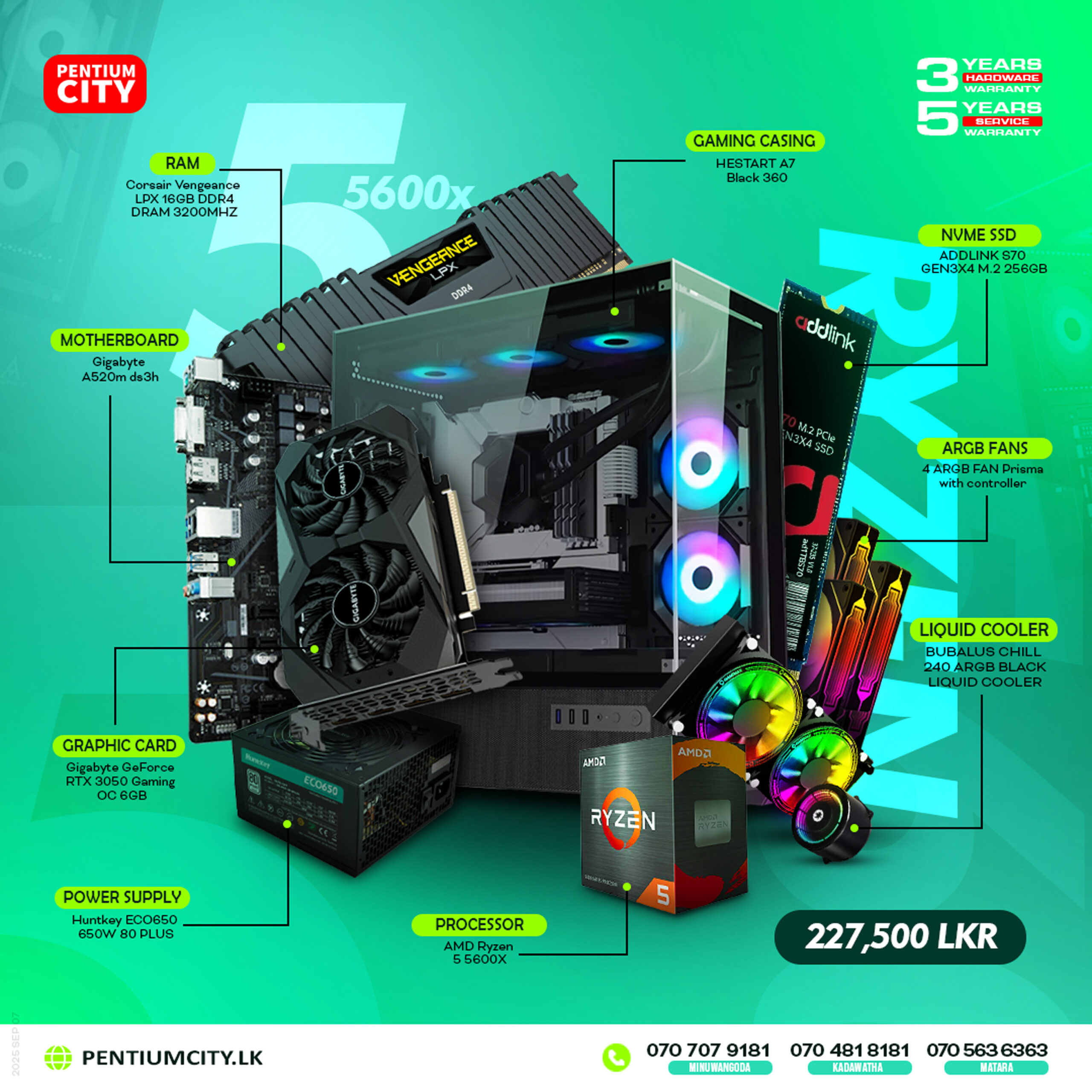 Ryzen 5 5600X RTX 3060 Gaming PC Build | 16GB RAM, SSD