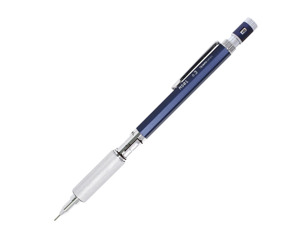 No.03ハンドメイド製図用シャープペンMDS1木軸パープルハート縮み杢 No