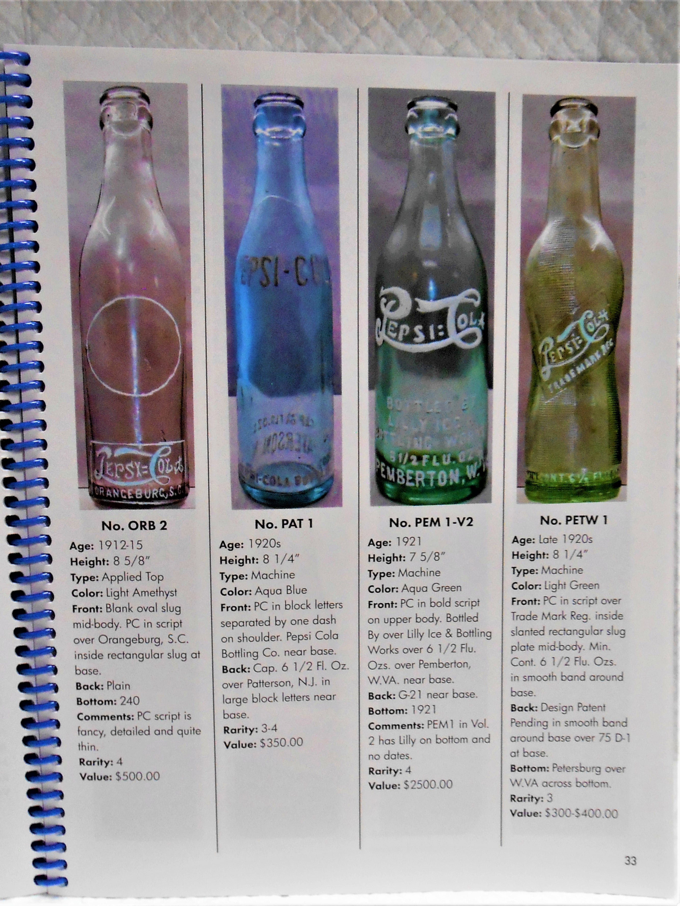 Pepsi-Cola World of Bottles Collectors Guide Vol. 3 – Pepsi-Cola