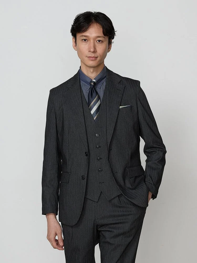 きょん sublationsのダークグレー ベストとジャケットのセット きょん