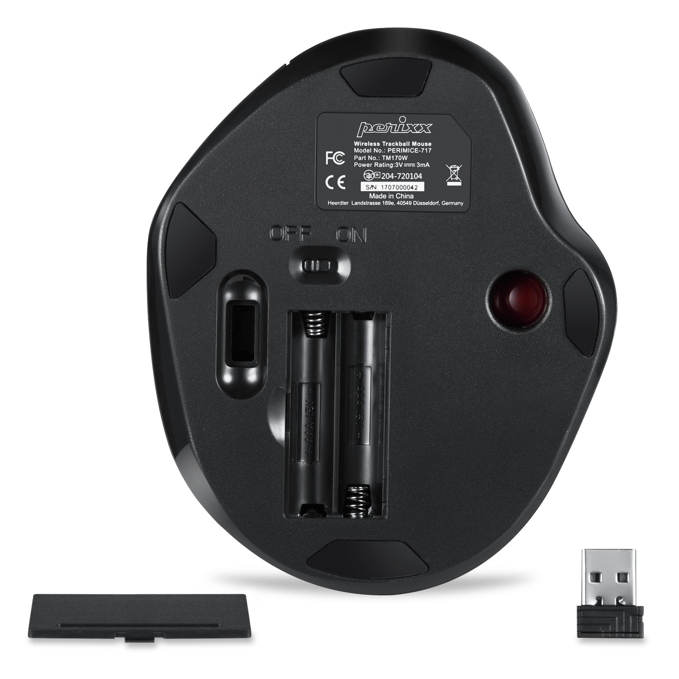 PERIMICE-717 ワイヤレストラックボールマウス – Perixx Japan