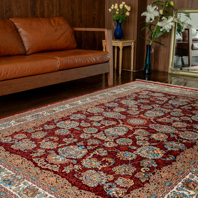 ペルシャ手織り絨毯 セミアンティーク ウール ラグ バルーチ 133×230cm