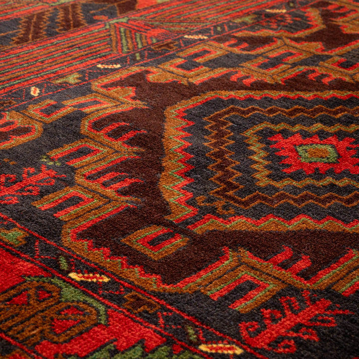 ペルシャ手織り絨毯 ウール ラグ バルーチ 120×196cm OUTLET