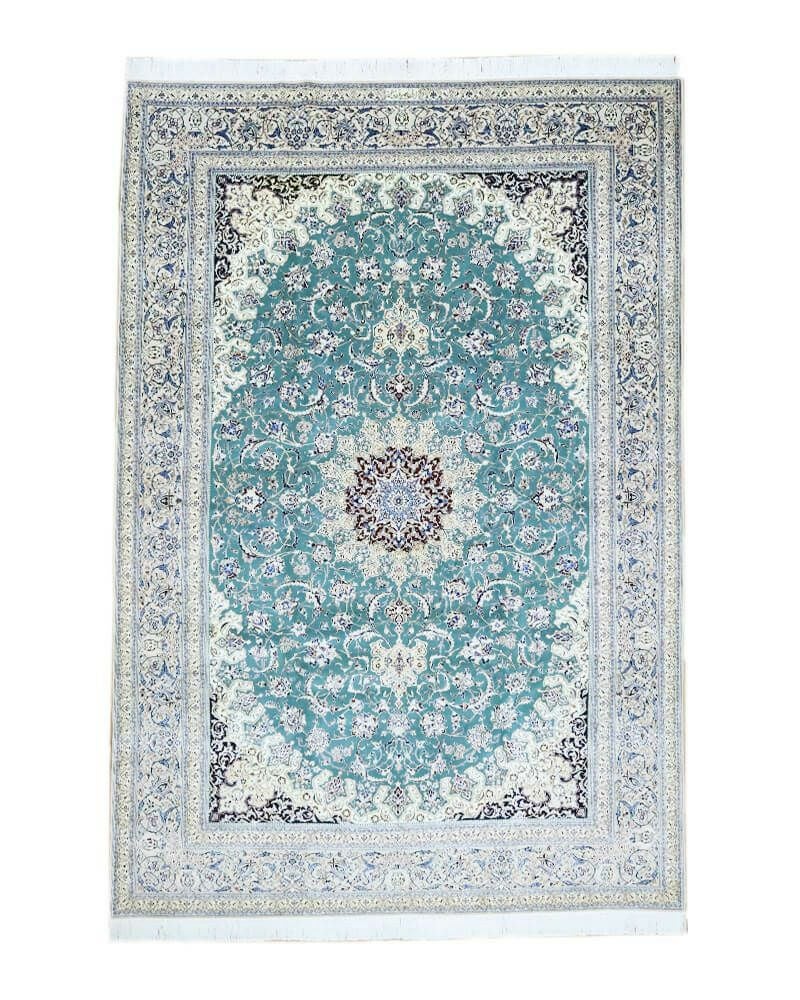 ペルシャ絨毯ナイン産ハビビアン工房毛＆絹 216×308cm商品番号80765