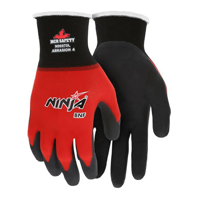 MCR Ninja Red Nylon Spandex Nitrile Gloves | PK Safety
