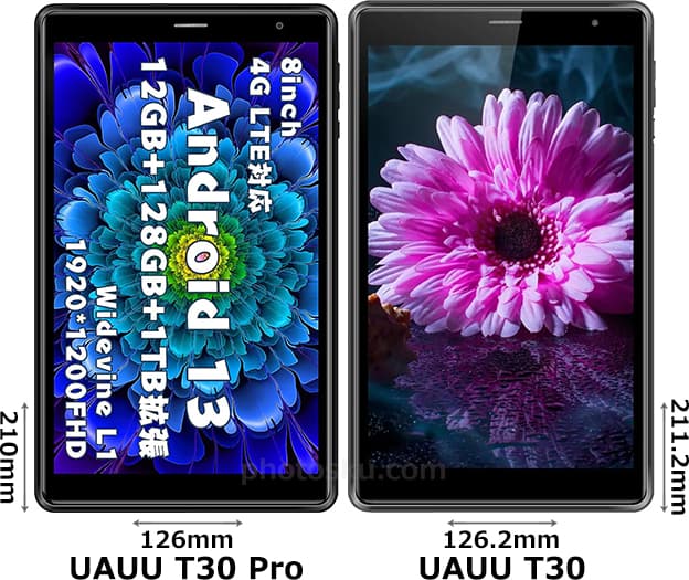 UAUU T30 Pro」と「UAUU T30」の違い - フォトスク