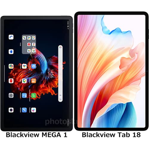 Blackview MEGA 1」と「Blackview Tab 18」の違い - フォトスク
