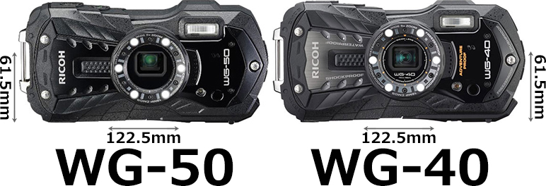 RICOH WG-50」と「RICOH WG-40／W」の違い - フォトスク