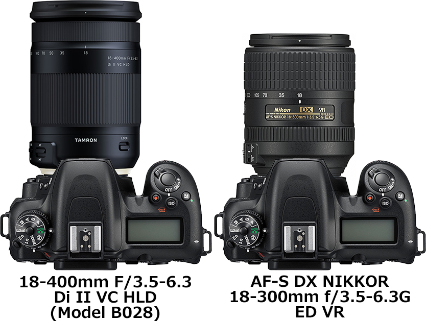 タムロン「18-400mm (Model B028)」とニコン「18-300mm f3.5-6.3G」の