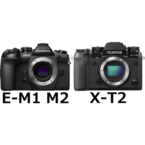 OM-D E-M1 Mark II」と「X-T2」の違い - フォトスク