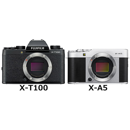FUJIFILM X-T100」と「FUJIFILM X-A5」の違い - フォトスク