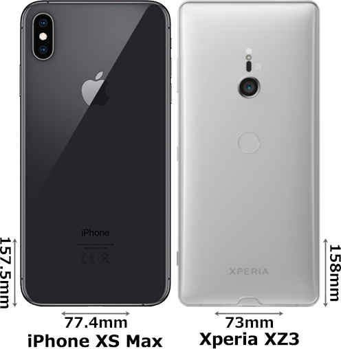 iPhone XS Max」と「Xperia XZ3」の違い - フォトスク