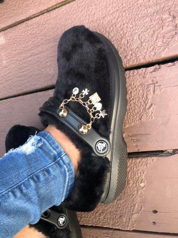 crocs Classic Fur Sure Black/Multi （クロックスクラシック ファー