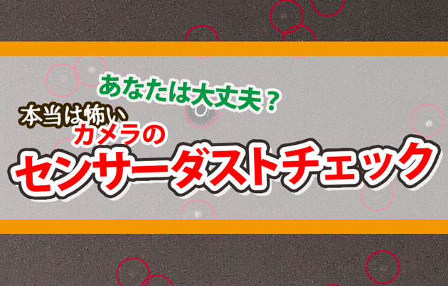 本当は怖い。。カメラのセンサーゴミをカンタンに確認する方法！ - studio9