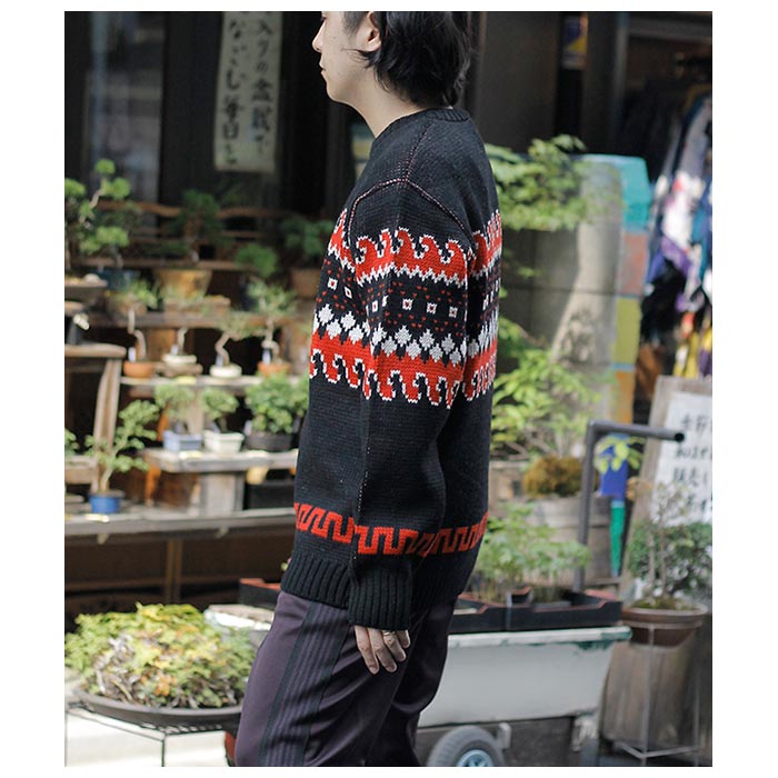 ニードルズ NEEDLES チロリアン クルーネックセーター Crew Neck