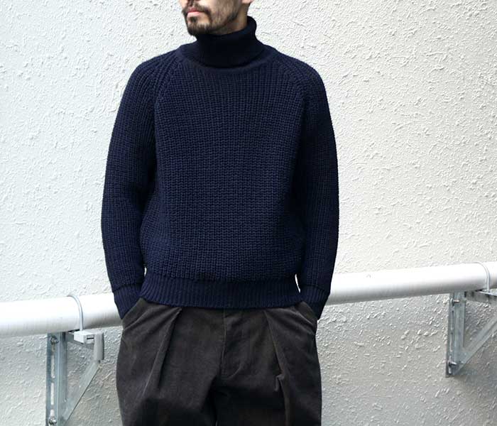 アランクラフト Aran Crafts Ireland ニット リブ編み タートルネック
