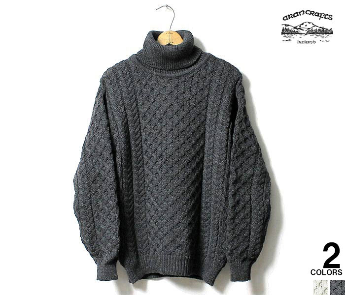 アランクラフト Aran Crafts Ireland ニット タートルネック アラン