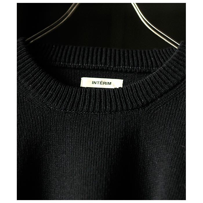 インテリム INTERIM ヤク モヘア 7ゲージ クルーネック セーター