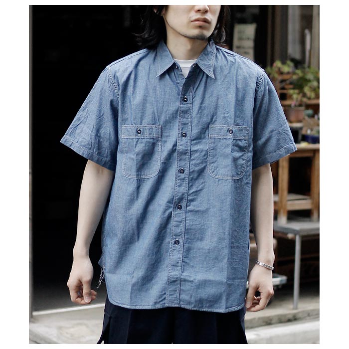 orSlow オアスロウ ショートスリーブ シャンブレー ワーク シャツ