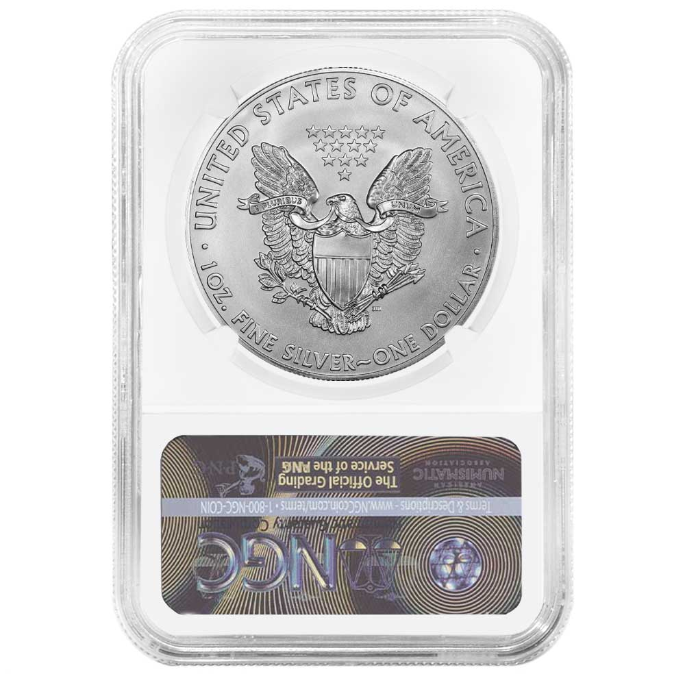 2012 $1 American Silver Eagle NGC MS69 Brown Label - Pinehurst Coins