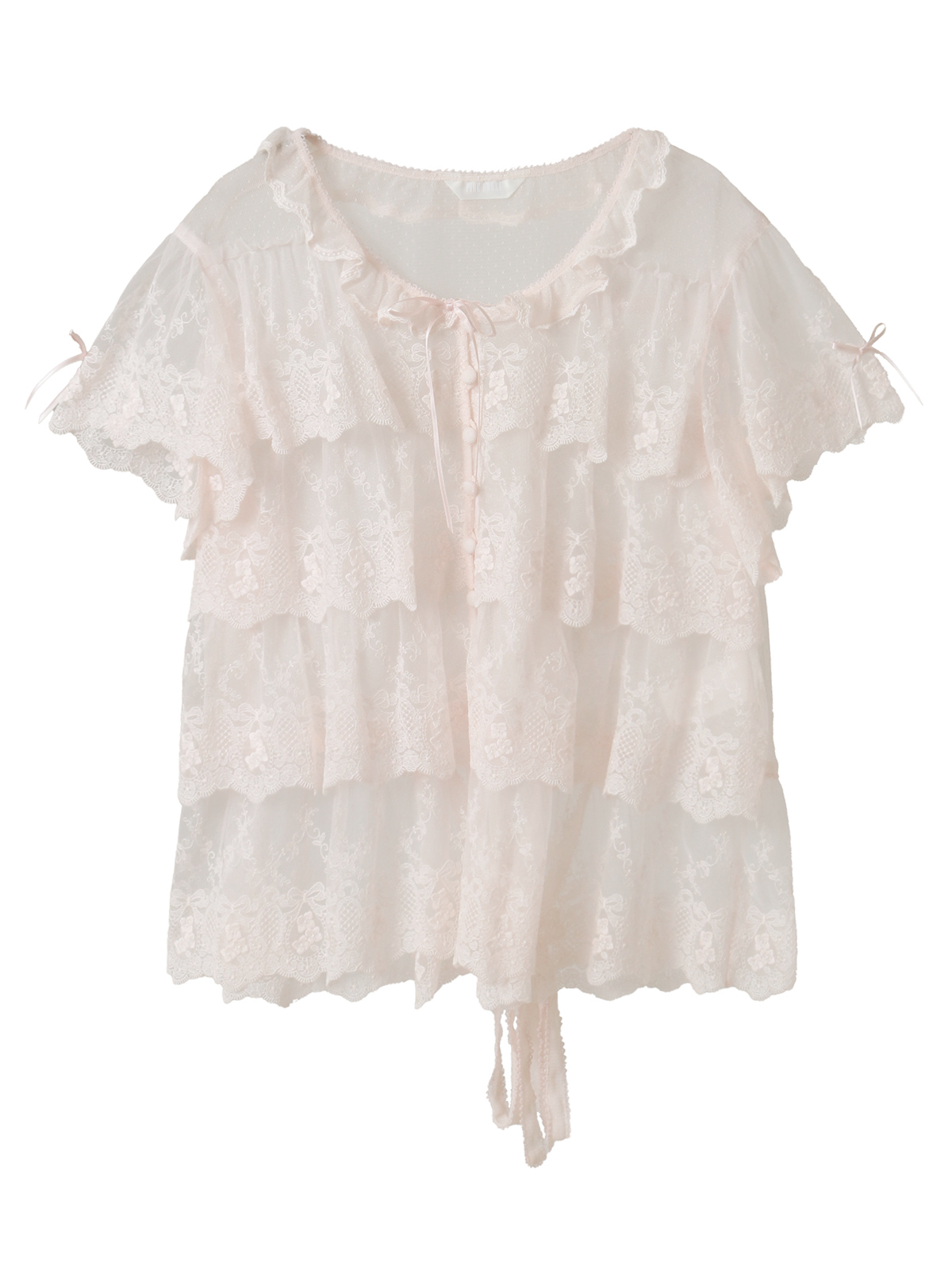 あじさい柄レースフリル使いブラウス｜ピンクハウスオフィシャル