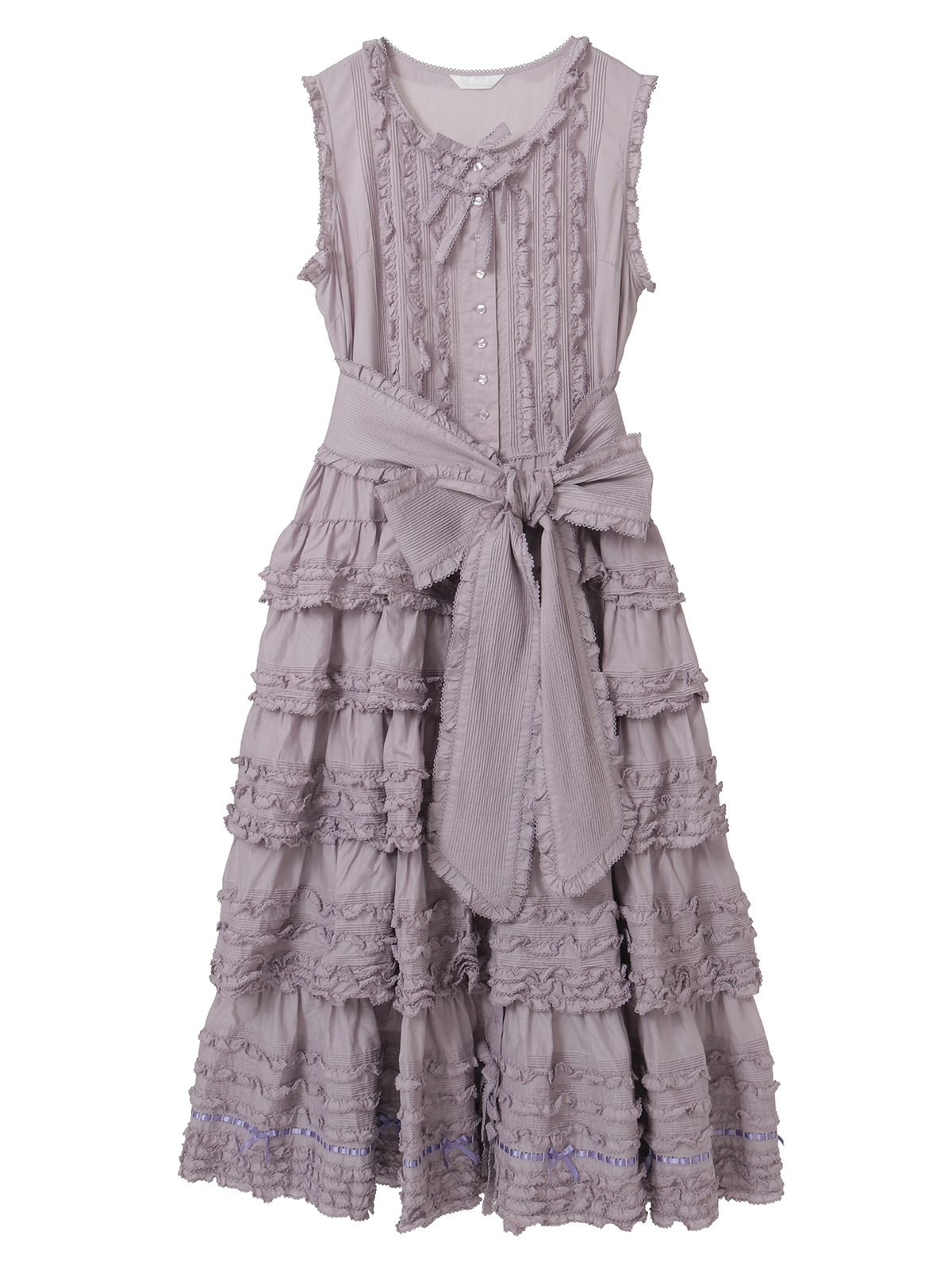 サッシュベルト付きローンフリルワンピース｜ピンクハウスオフィシャル