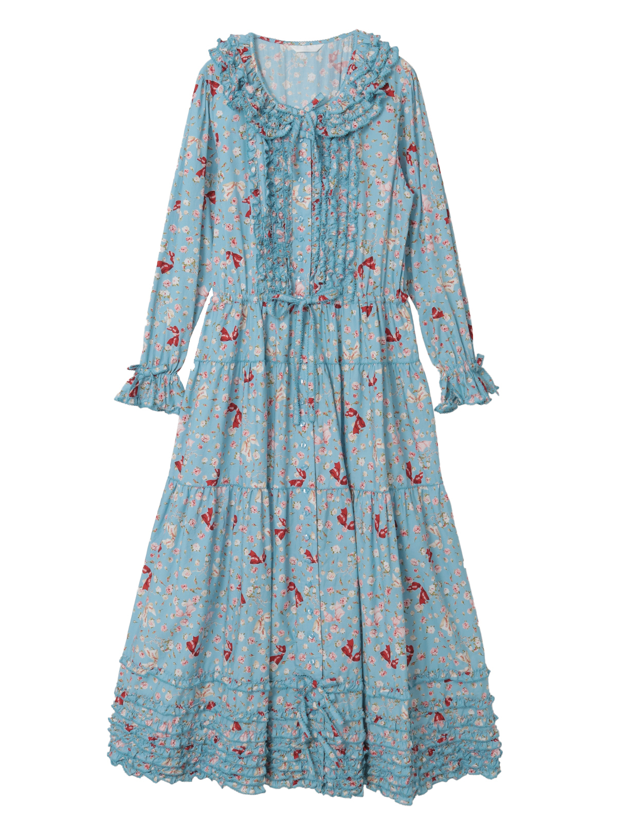 バラとリボンプリントワンピース｜ピンクハウスオフィシャルオンライン