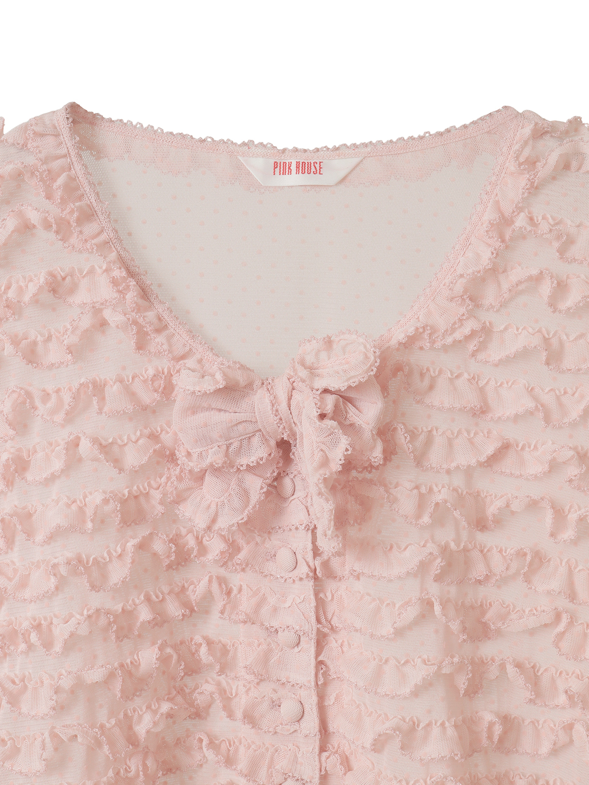 フロッキードットチュールブラウス｜ピンクハウスオフィシャル