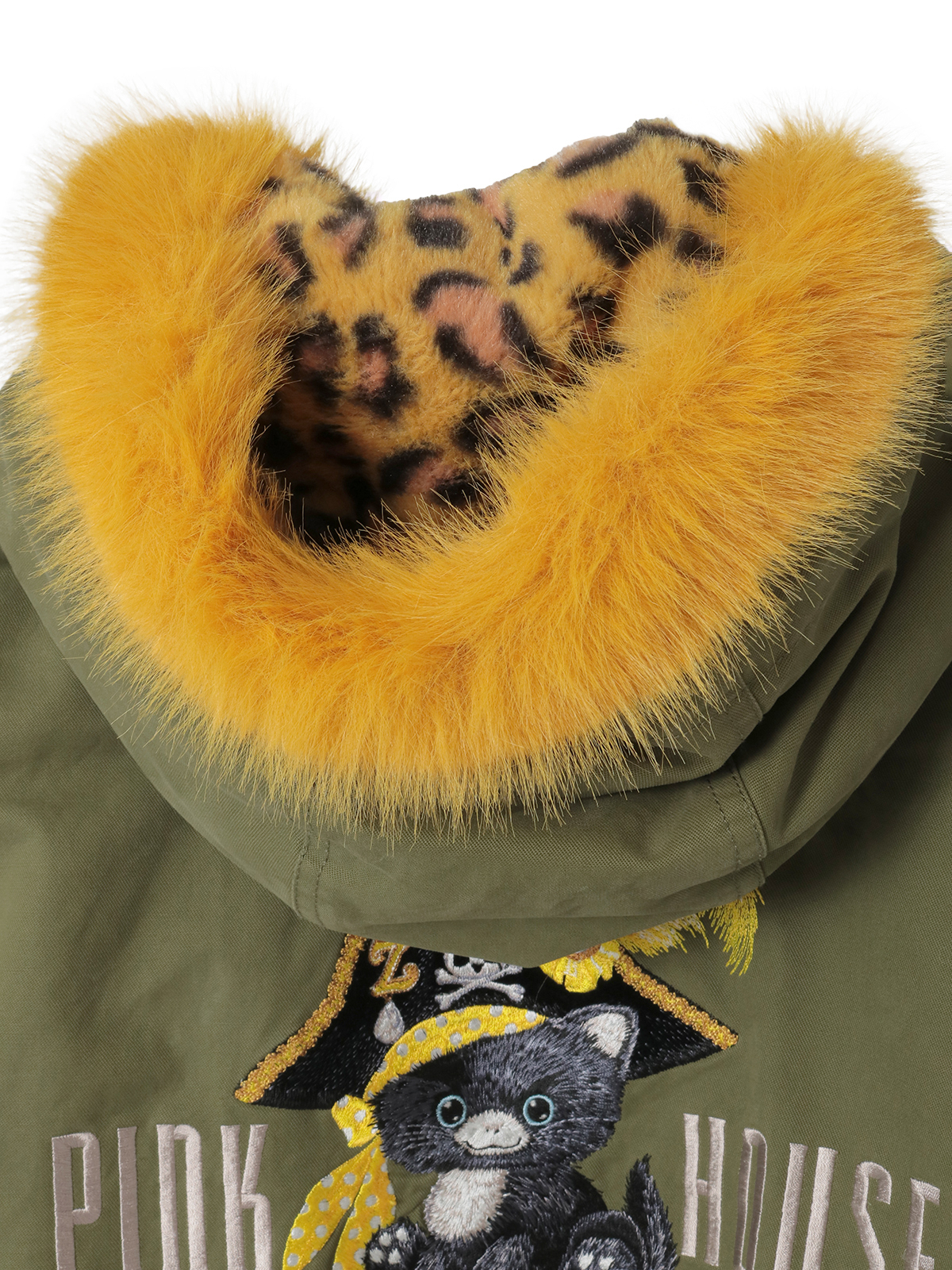 PINK HOUSE×Momoclo パイレーツキャットワッペンモッズコート｜ピンク