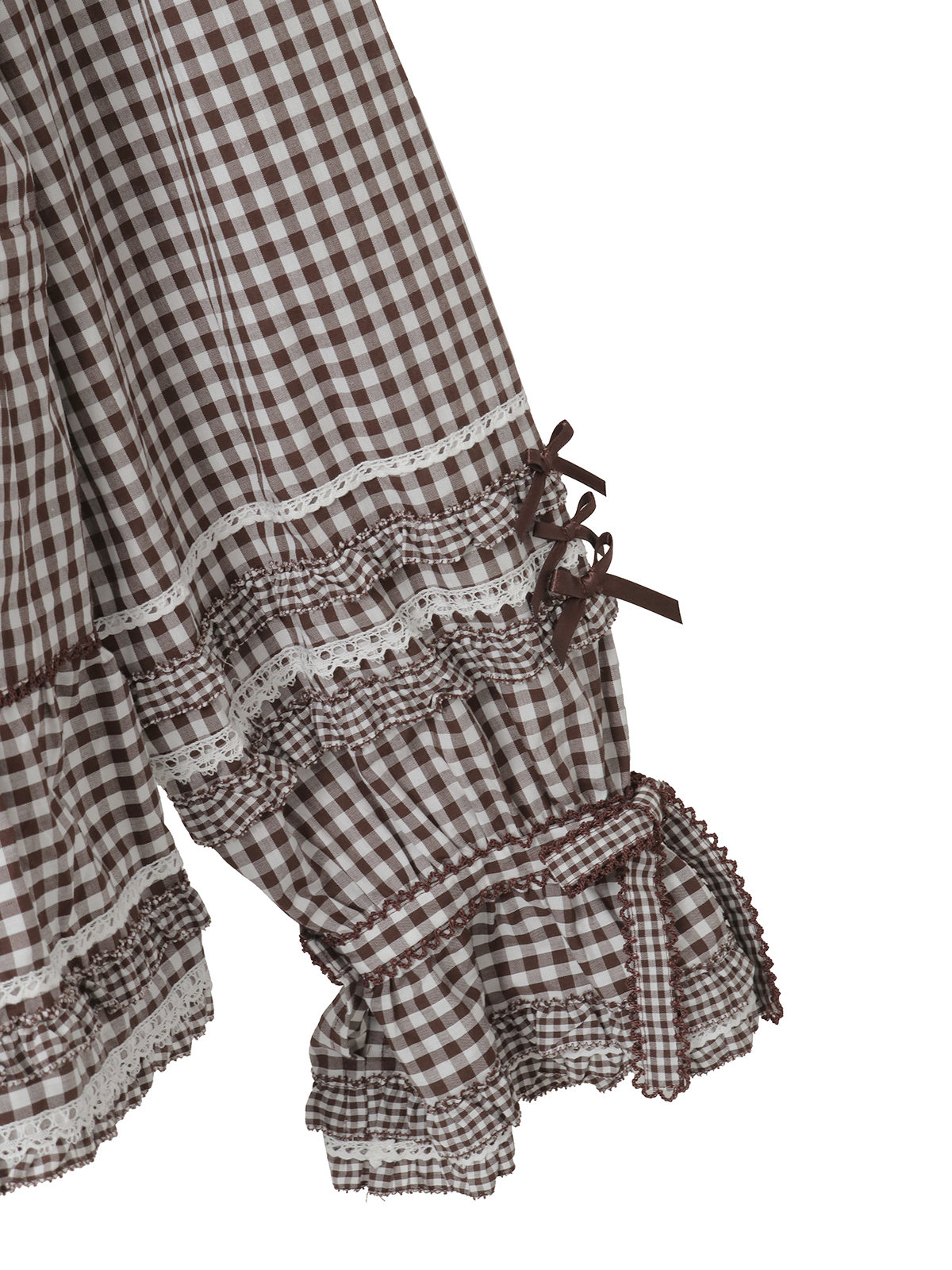 ギンガムチェックフード付きオーバーブラウス｜ピンクハウス