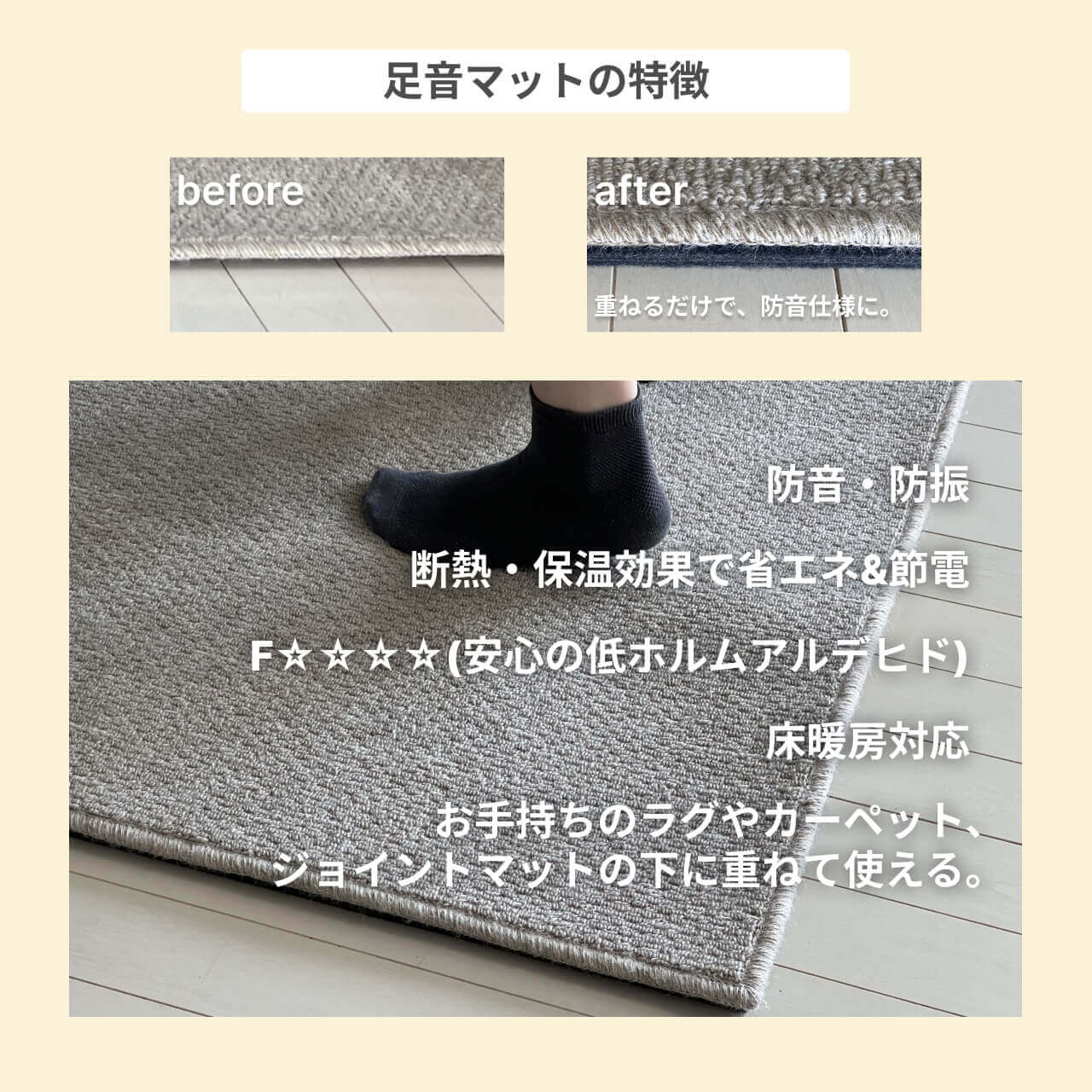 防音マットセット 静床ライト 10枚 足音マット 5枚 | 防音専門ピアリビング