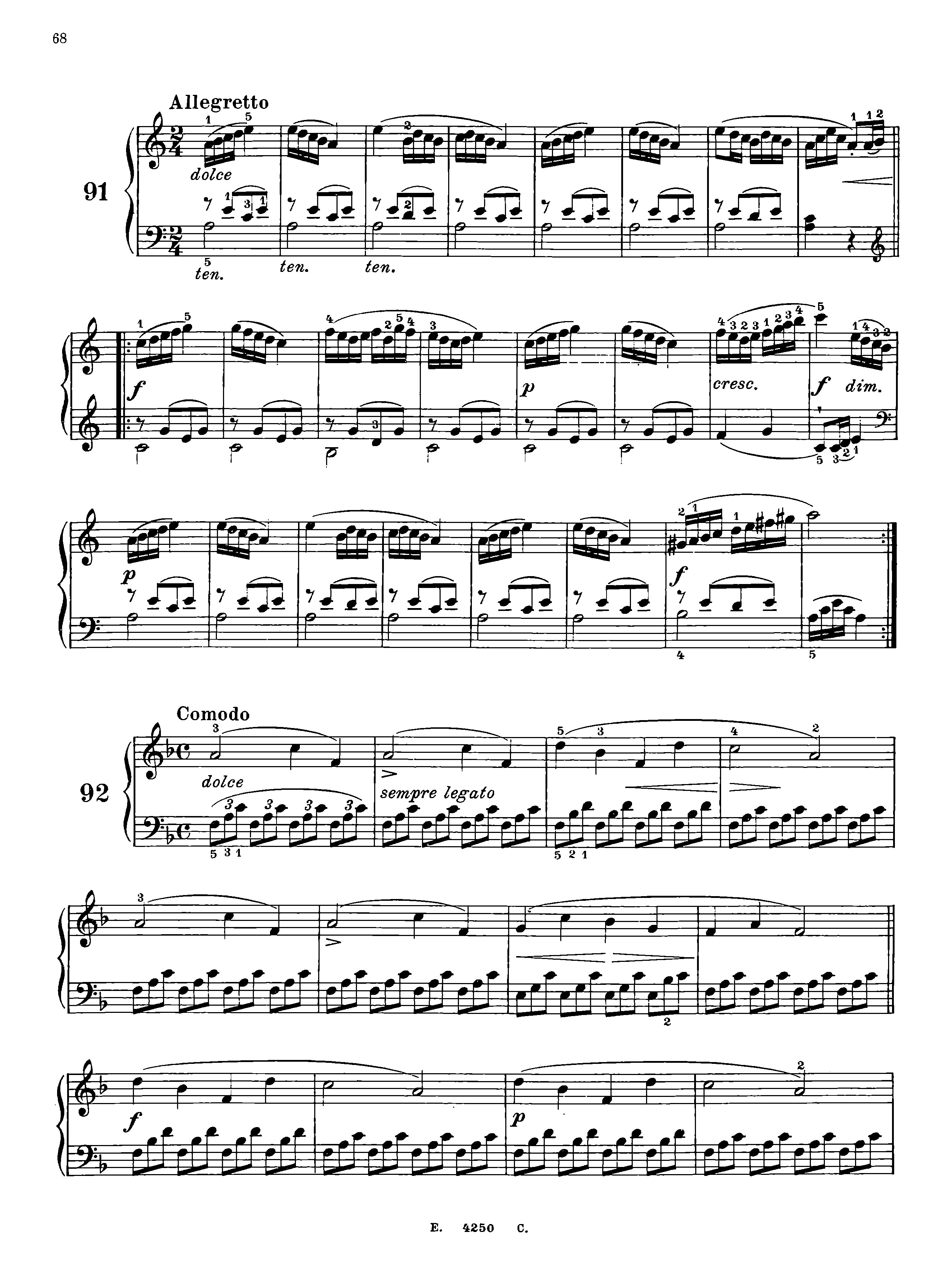 無料楽譜】バイエル「バイエル 第92番 」