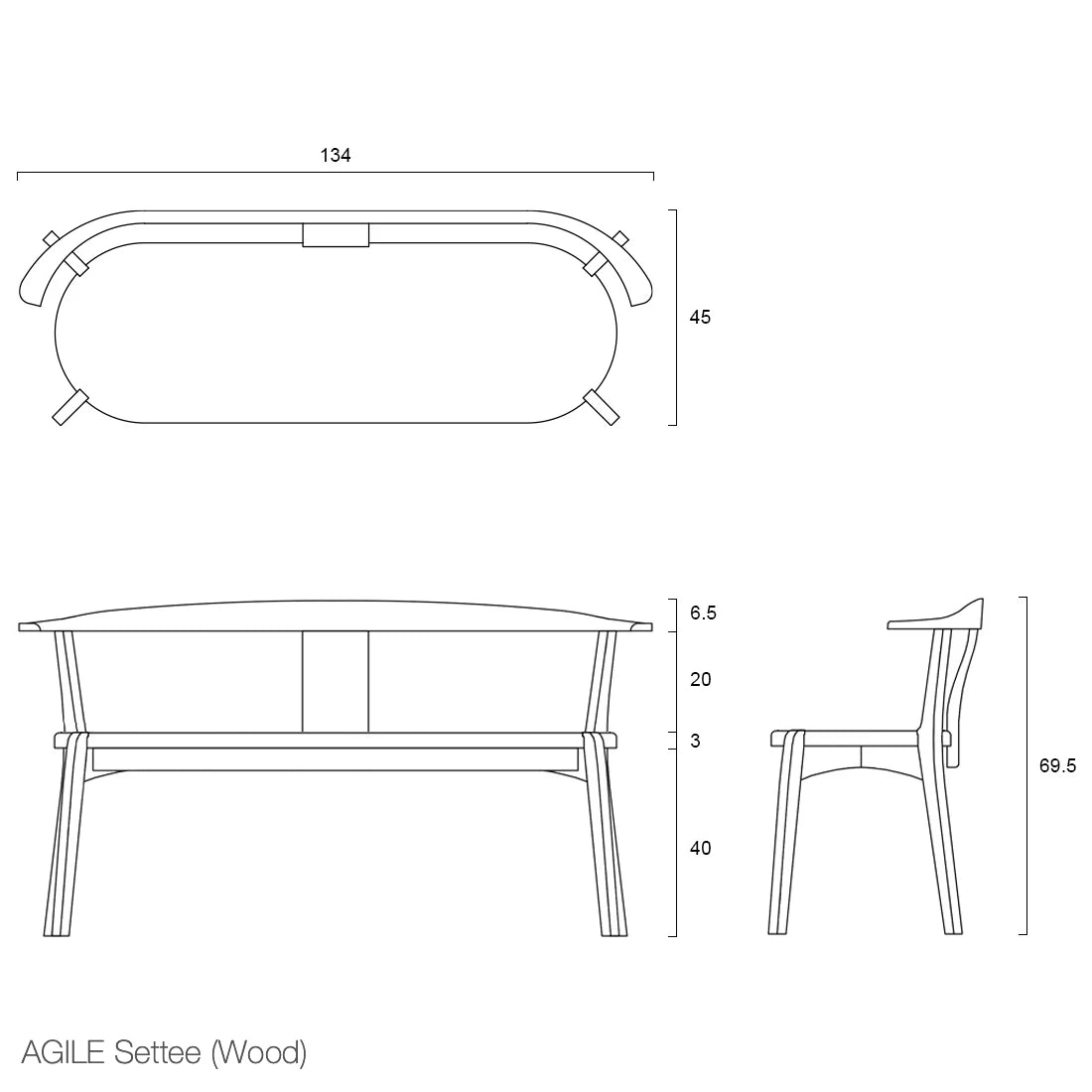 AGILE Settee – PIANO ISOLA