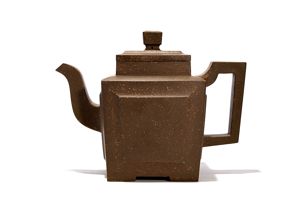 宜兴名家何心舟紫砂作品《石林何氏款三叉提梁壶》-淘壶人