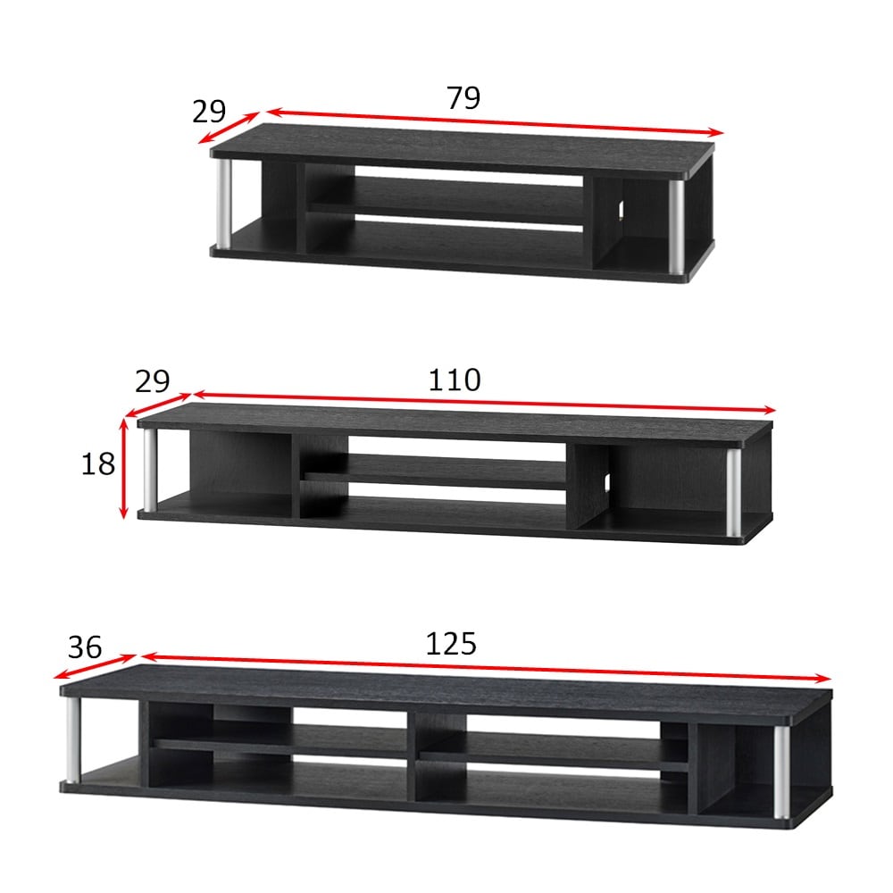 デッキが2台入るテレビ台上収納・デスク上ディスプレイモニター台