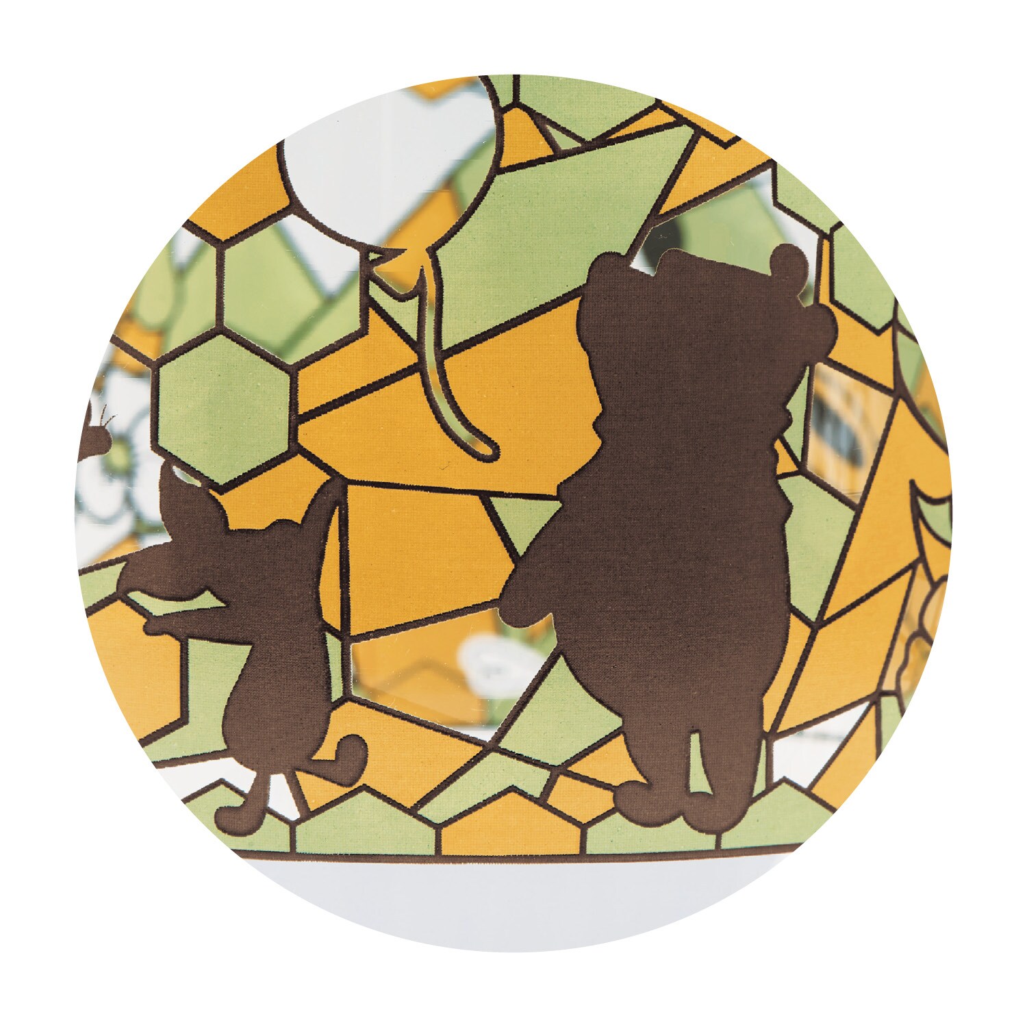 ステンドグラス風プリントのグラス 「ミッキー＆ミニー」(ディズニー