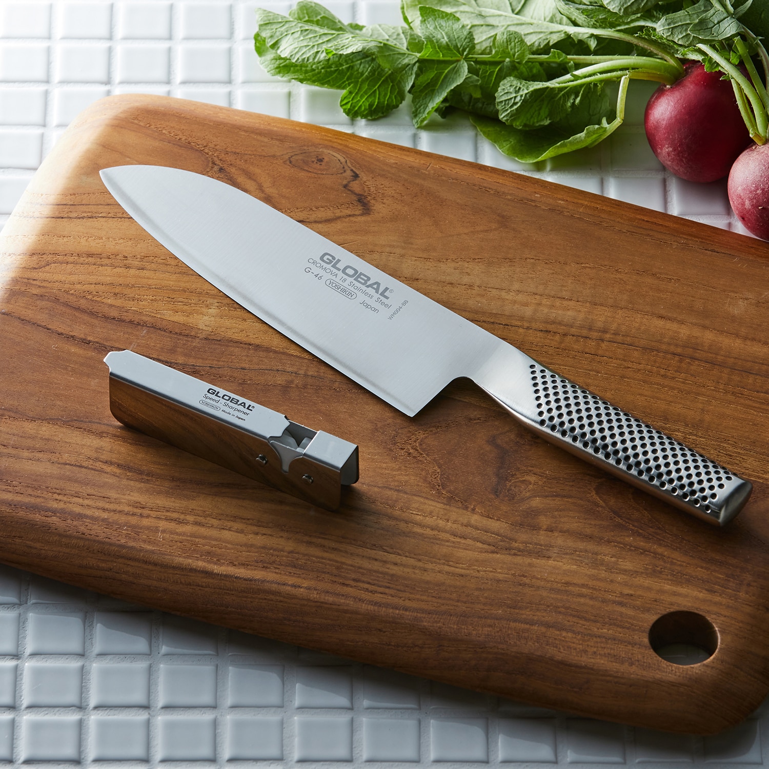 GLOBAL オールステンレスの三徳包丁2点セット(グローバル/GLOBAL