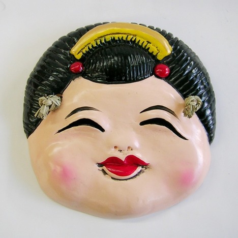 万兵 おかめ（お亀）面/壁掛け【特価/通販/商売繁盛/招福/縁起物/開店