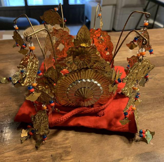 8/17仏具①】巫女 コスプレ 小道具 装束 天冠 冠 神具巫女舞 能面 日本