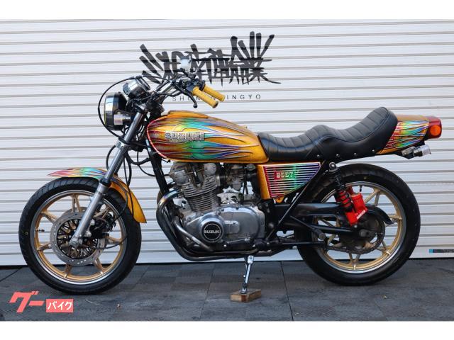 スズキ GS400 ラメ入りファイヤーパターンペイント イノカン