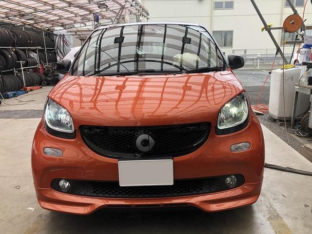 スマートフォーフォー LEDヘッドライト取付 453044 純正LED比較 市川市