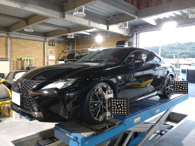 岡崎市】LEXUS レクサス RC300h AVC10 ダウンサス取付 アライメント