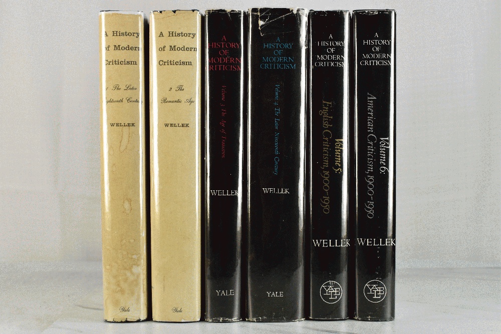 A HISTORY OF MODERN CRITICISM (VOLUMES 1-6) by Rene Wellek: Very
