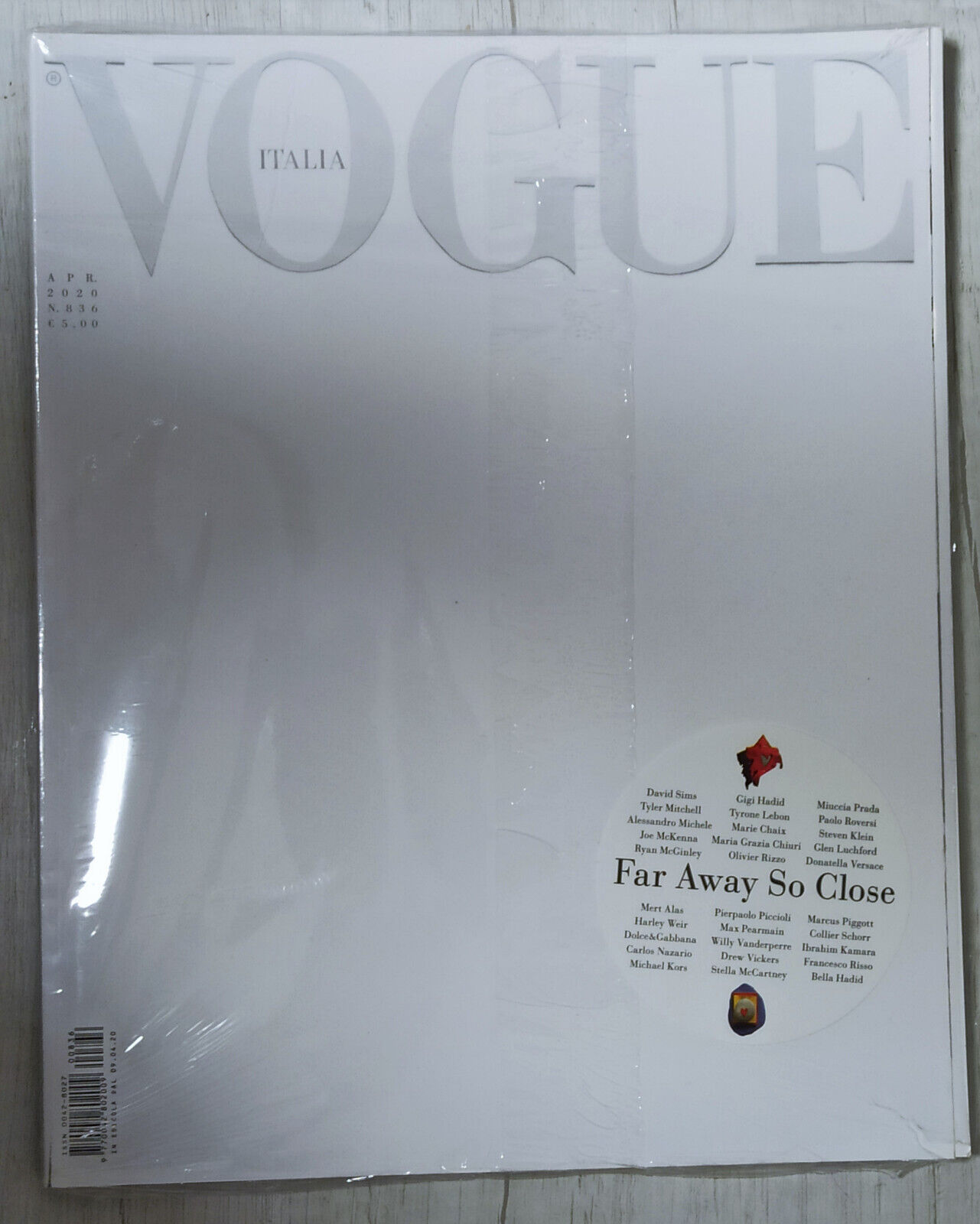 VOGUE ITALIA 2020 April No.836 2020年4月新品 VOGUE ITALIA WHITE
