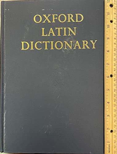 Oxford Latin Dictionary: 9780198642244 - AbeBooks