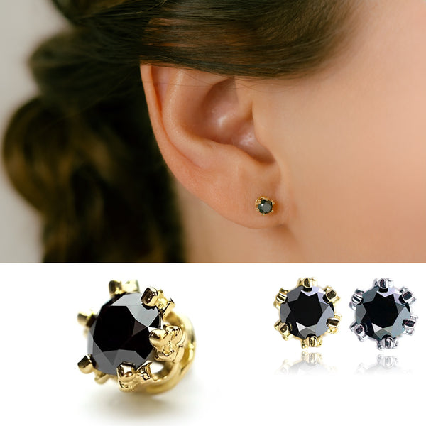 K18金 プラチナ ブラックダイヤモンド ボディピアス・軟骨ピアス