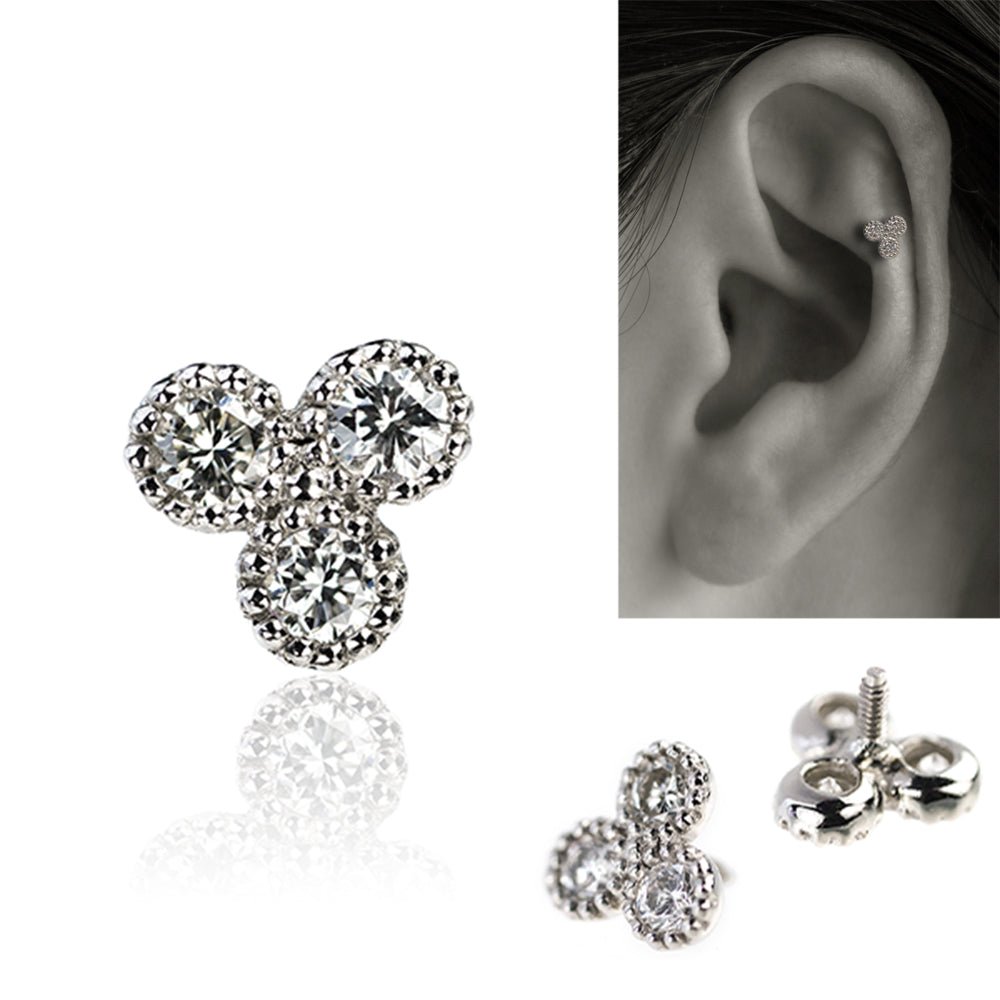 ダイヤモンド ボディピアス│K18ゴールド＆プラチナ 金属アレルギー